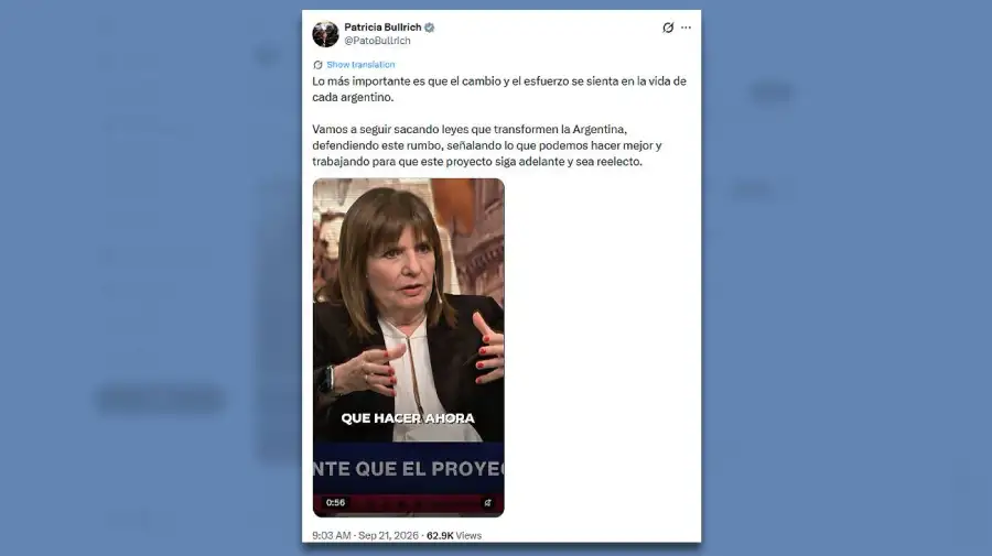 Posteo Patricia Bullrich