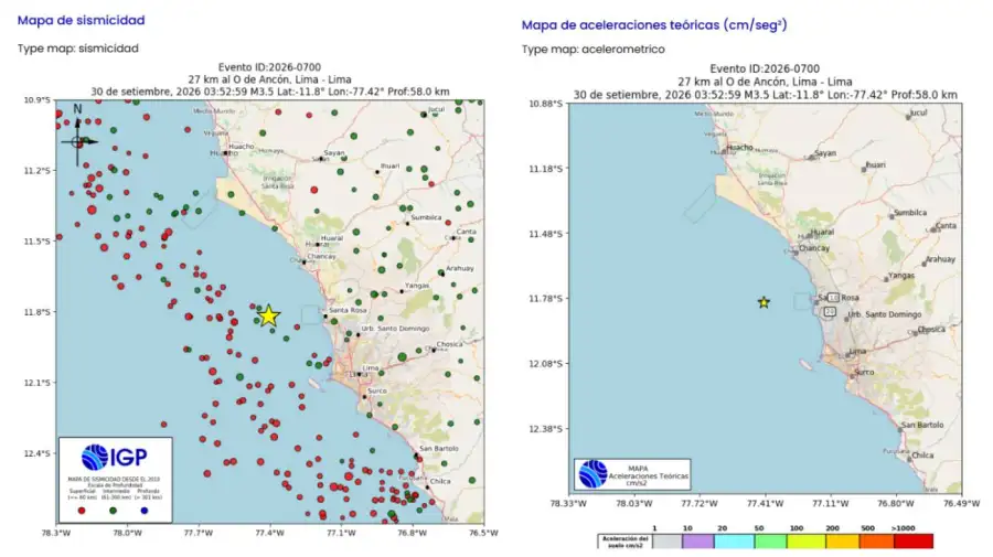 Sismo de magnitud 3.5 en Lima