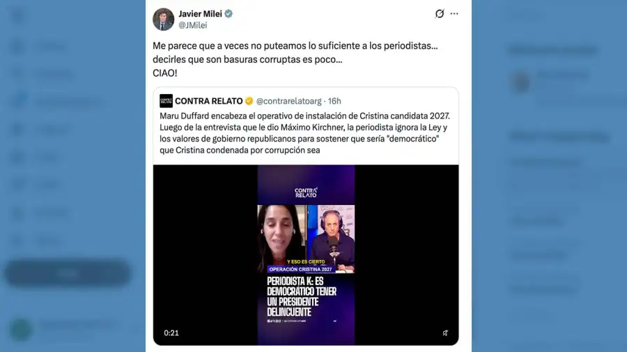 X Javier Milei