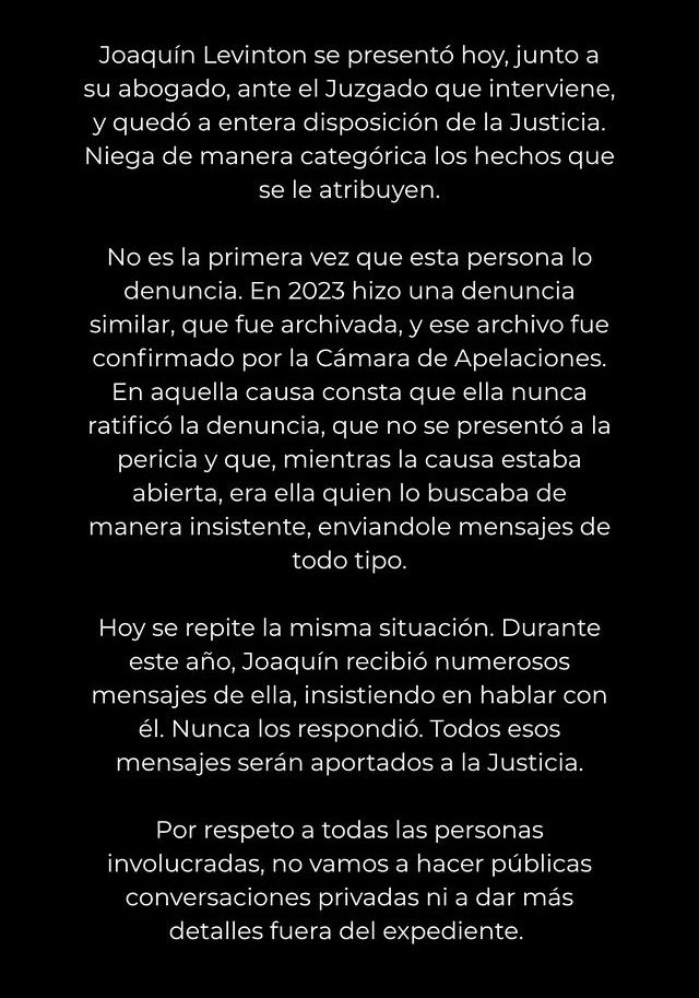 El comunicado de Turf