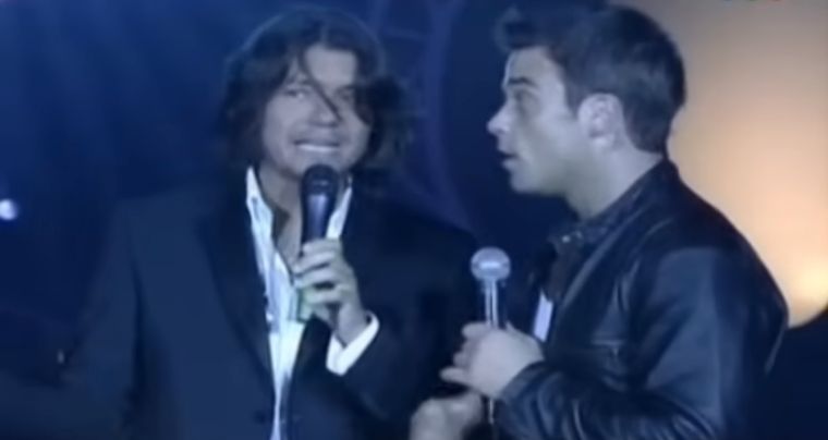 Robbie Williams con Marcelo Tinelli