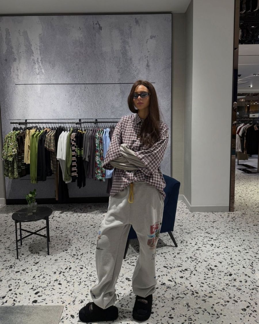 El look oversize de Juana Tinelli