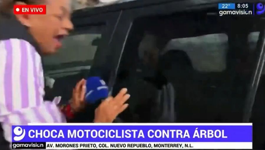 La reportera Alma de la Rosa Flores y el camarógrafo Cristo Morales fueron atropellados en vivo