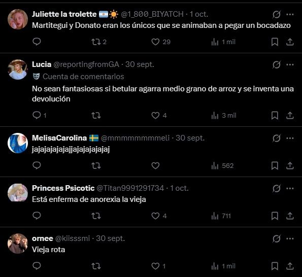Las críticas hacia Maru Botana por sus devoluciones en MasterChef Celebrity 1