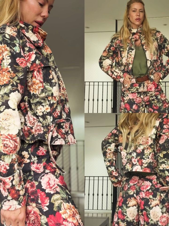 Nicole Neumann con look estampado primaveral