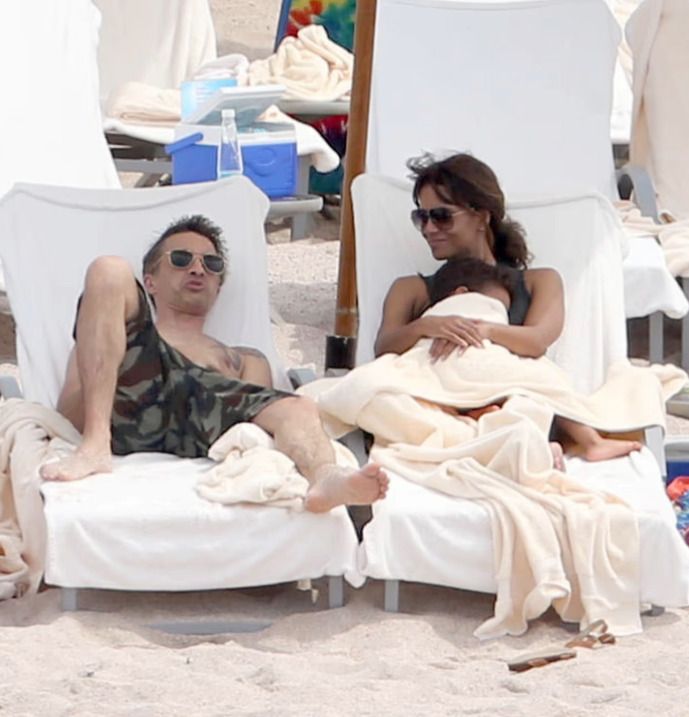 Olivier Martinez, Halle Berry y su hijo Maceo, tras el divorcio de la pareja