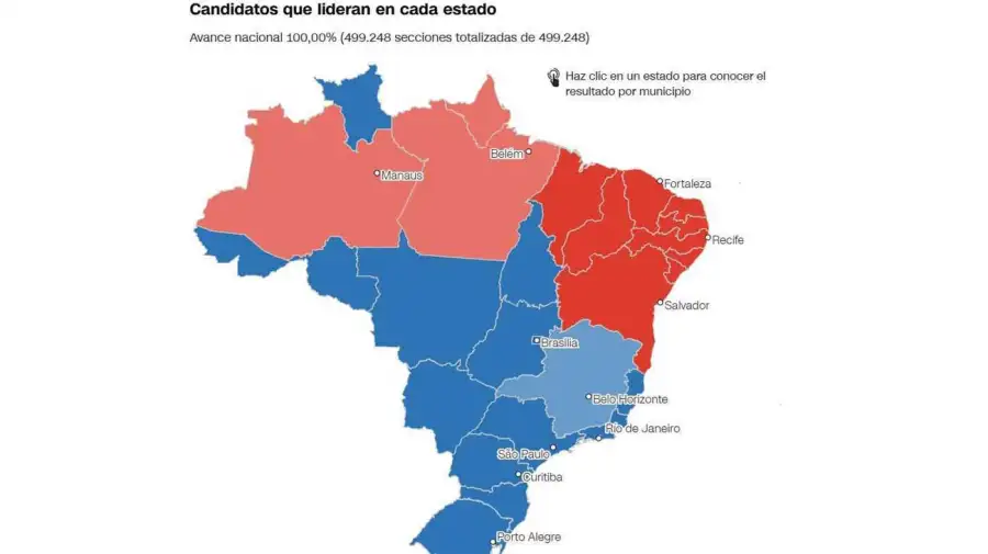 Candidatos de Brasil mapa