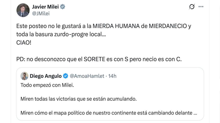 Javier Milei X 05102026