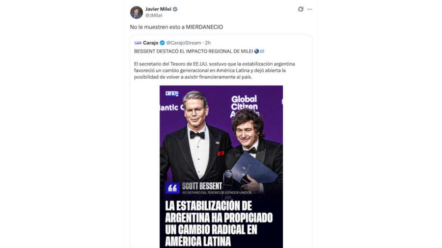 Javier Milei X 05102026