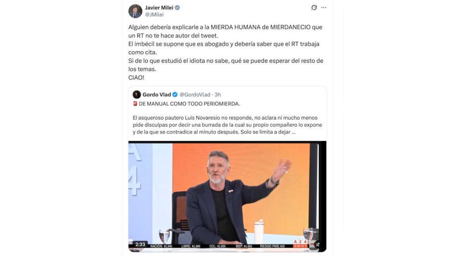 Javier Milei X 05102026