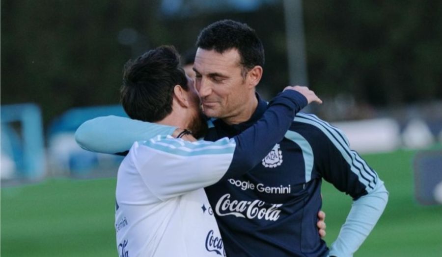 Lionel Messi y Lionel Scaloni