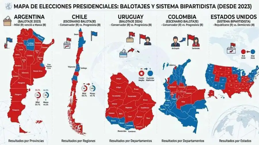 Mapa elecciones América