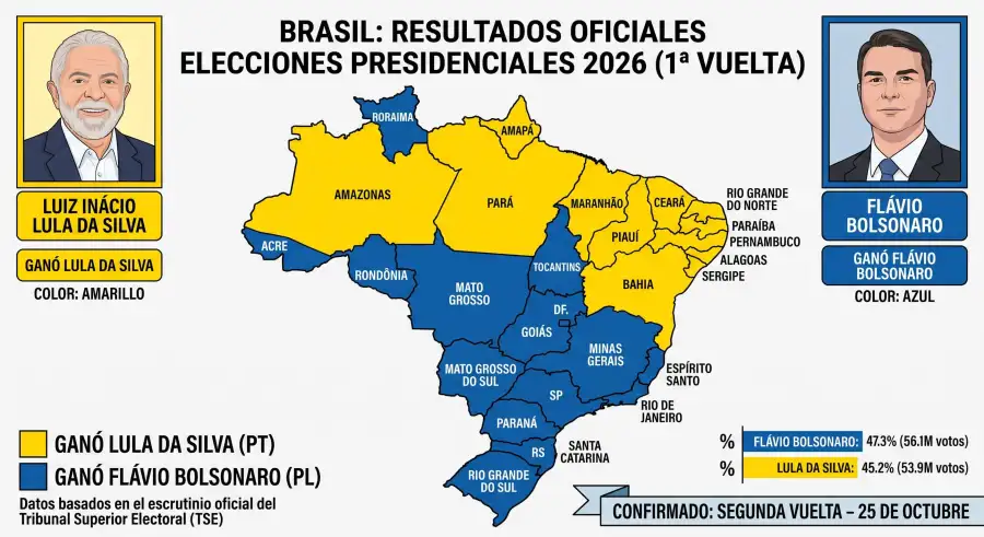 Mapa elecciones de Brasil