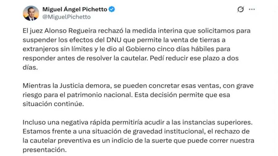 Miguel Ángel Pichetto X 05102026
