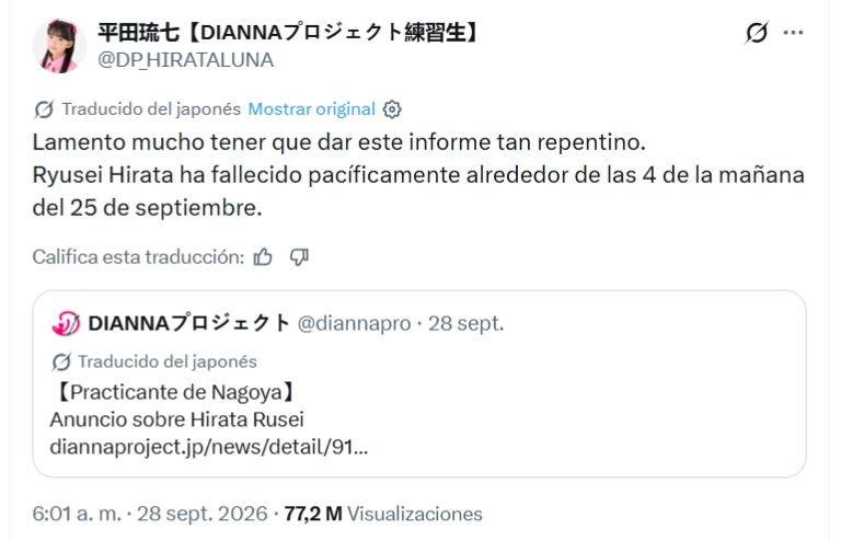Muerte de Hirata Runa