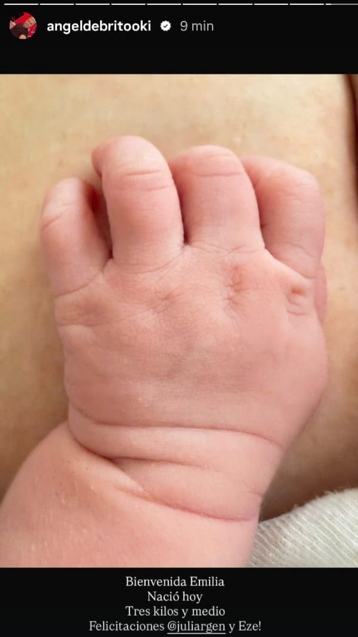 Nació Emilia, la hija de la periodista Julieta Argenta