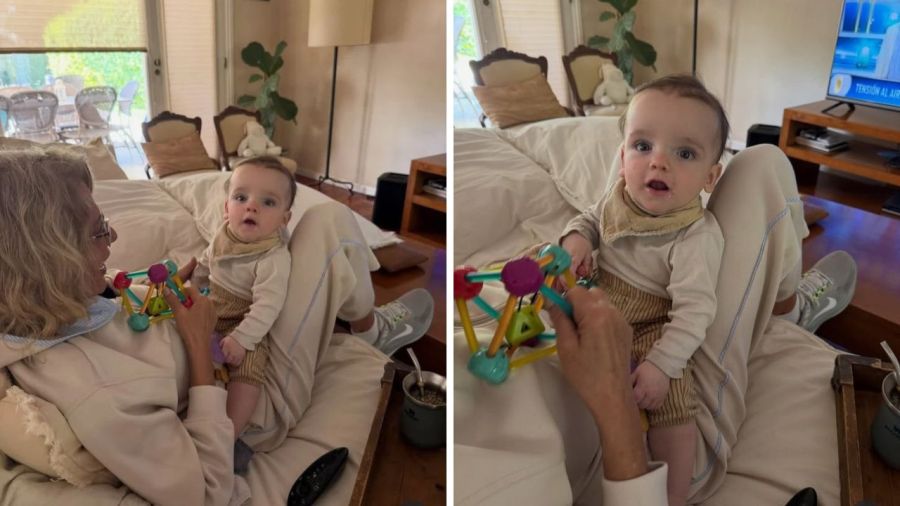 Reina Reech junto con su nieto Timo