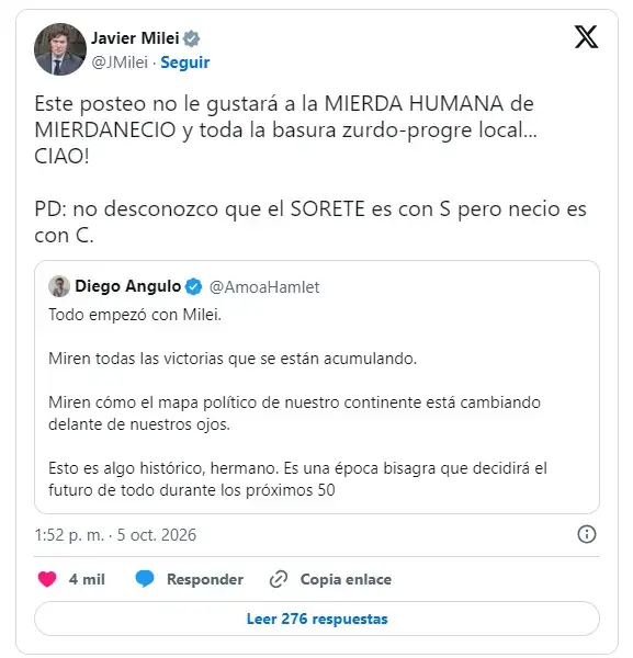 Javier Milei contra Luis Novaresio