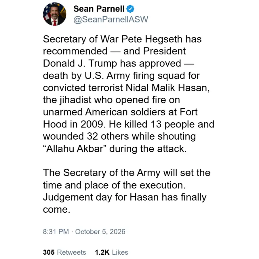 Poste de Sean Parnell