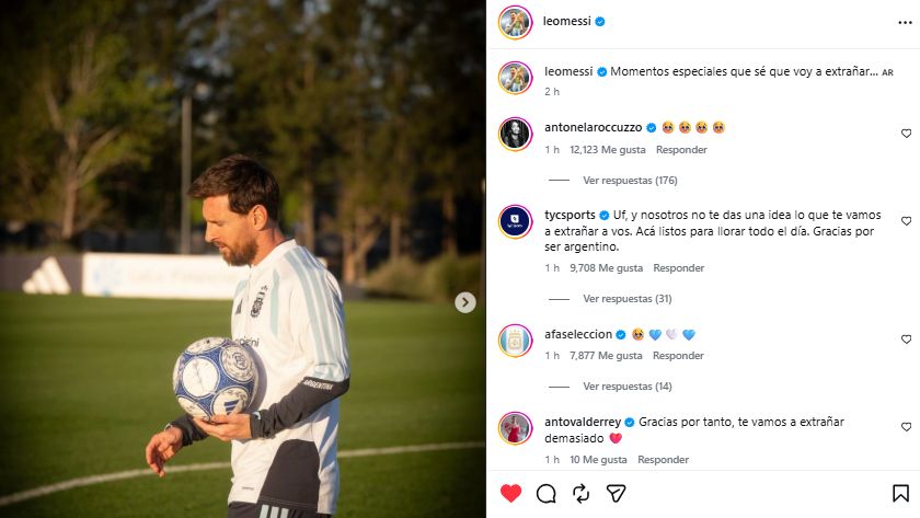 Posteo de Lionel Messi