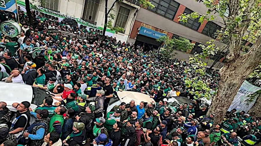Sindicato de Camioneros marcha Comuna 1 de CABA