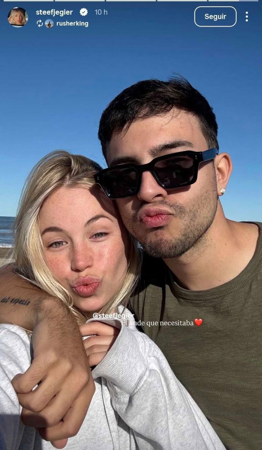 Stef Jegier y Rusherking confirmaron el romance
