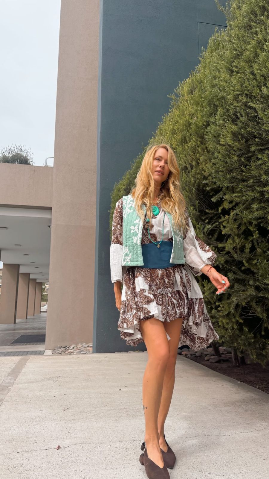 Nicole Neumann con estilo boho chic