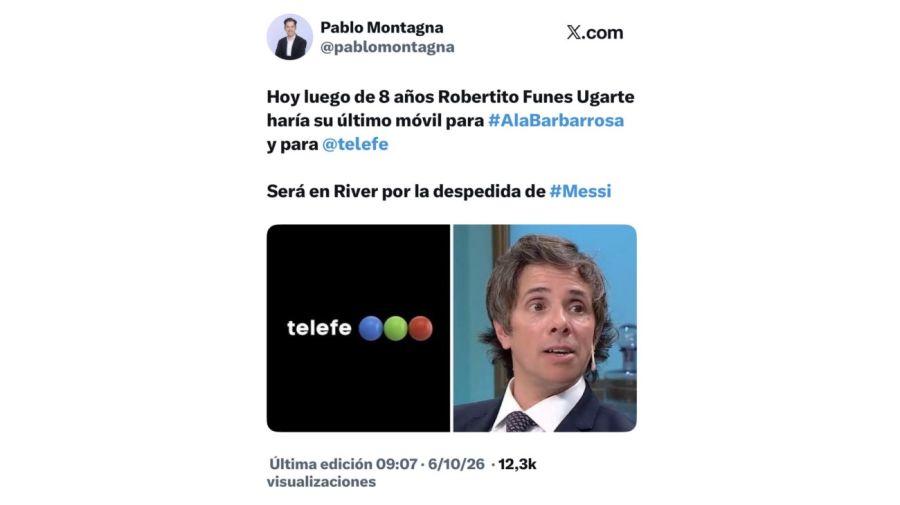 Robertito afuera de Telefe