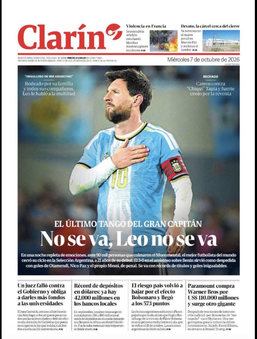 Tapas de diarios Messi