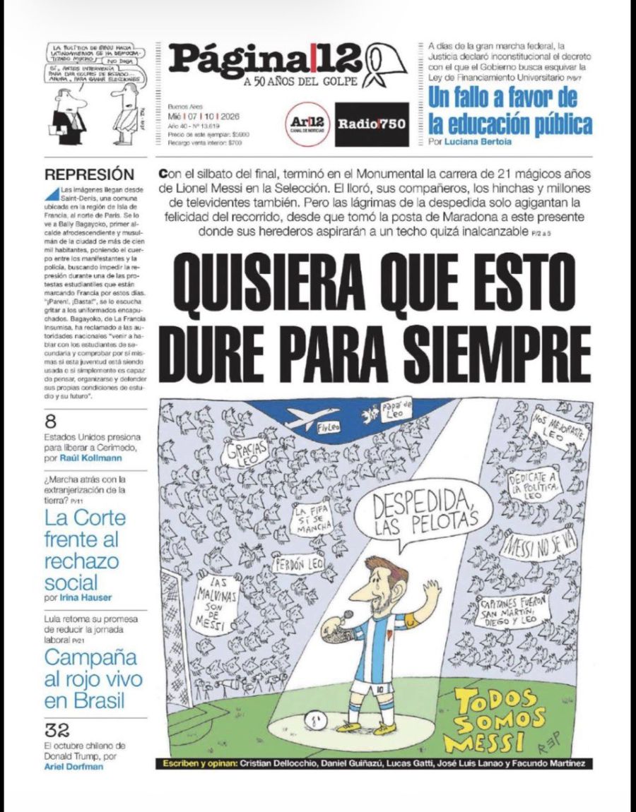 Tapas de diarios Messi
