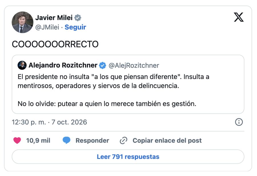 Milei Insultos