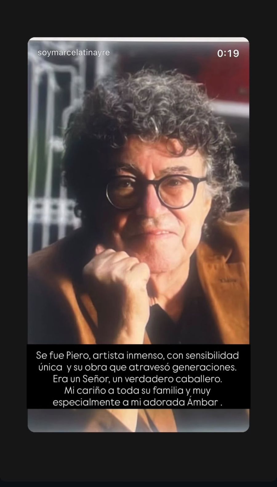 El mensaje de Marcela Tinayre para Piero