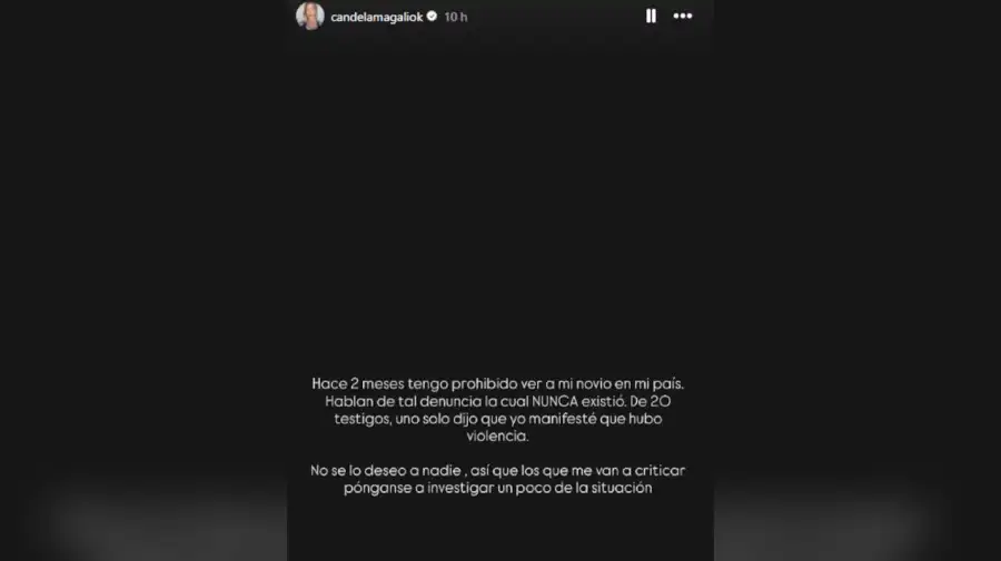 Facundo Moyano y Candela Arizaga en Madrid