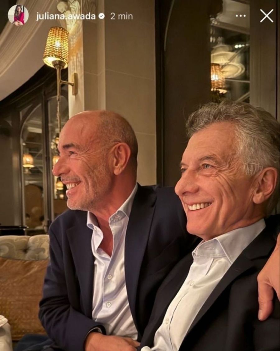 Mauricio Macri, Juliana Awada y Bruno Barbier