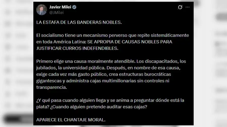 Posteo milei casta
