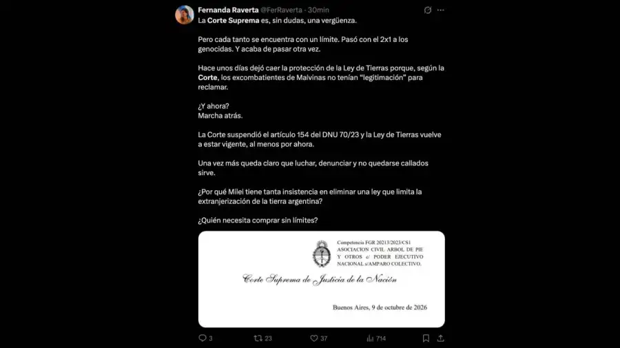 Repercusiones del fallo de la corte suprema