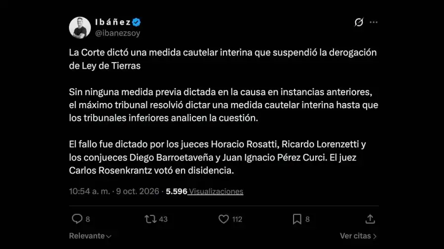 Repercusiones del fallo de la corte suprema