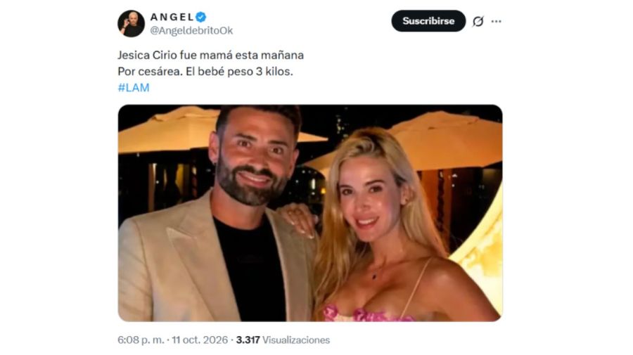 Jésica Cirio fue mamá