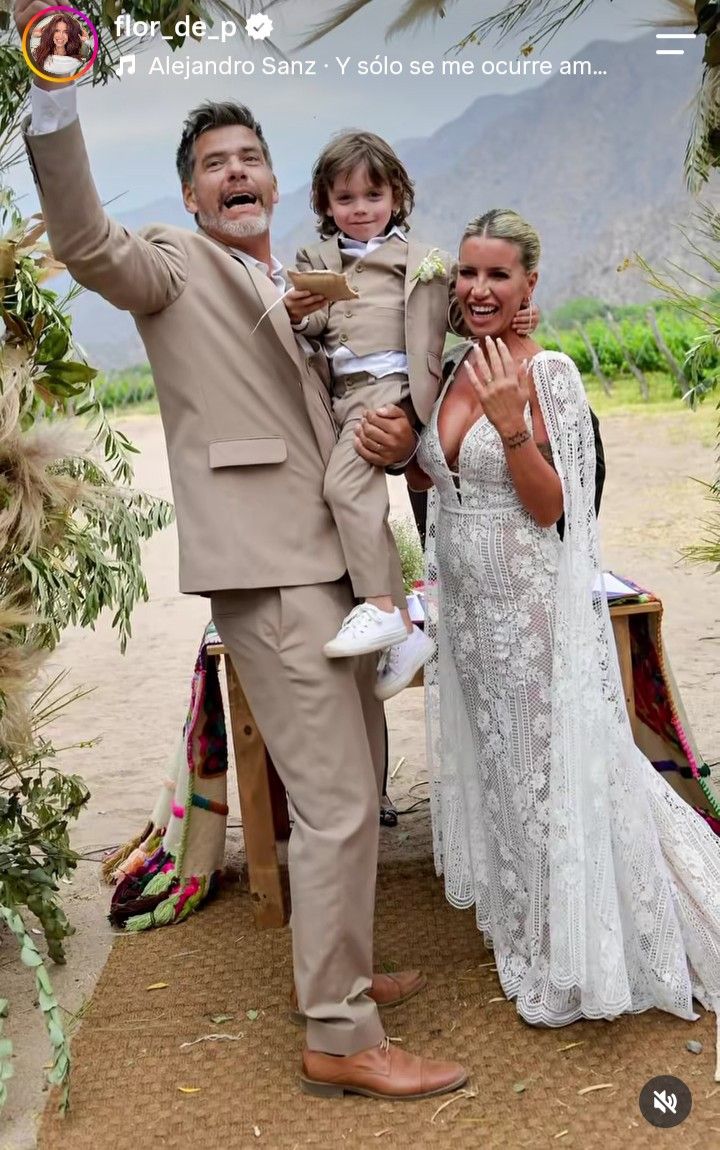 Florencia Peña con su marido Ramiro Ponce de León y su hijo Pipe