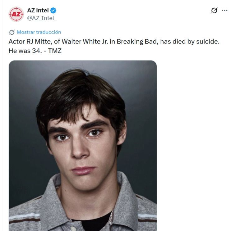 Muerte de RJ Mitte