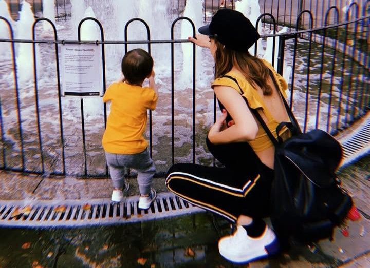 Celeste Cid y su hijo Antón