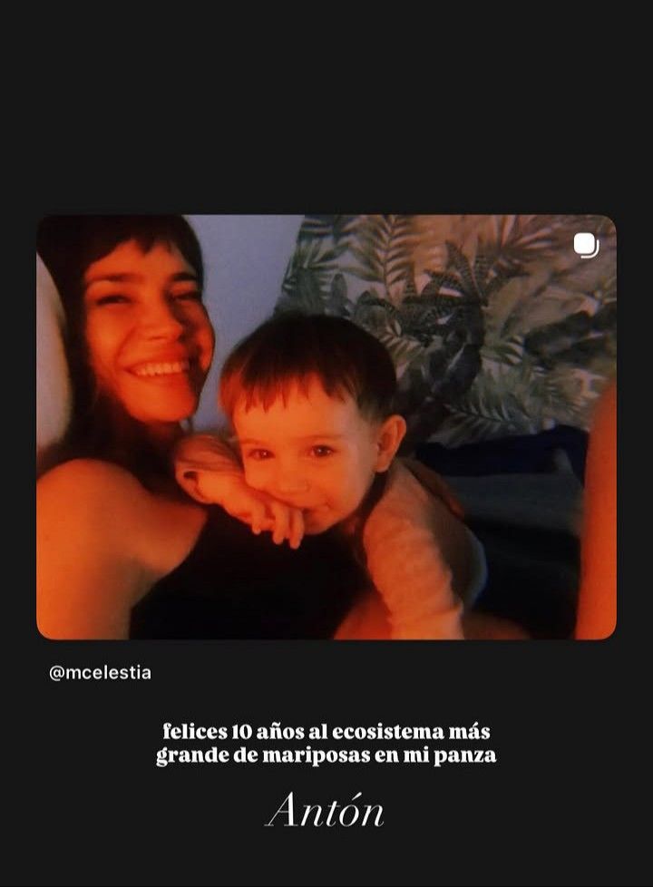 Celeste Cid y su hijo Antón