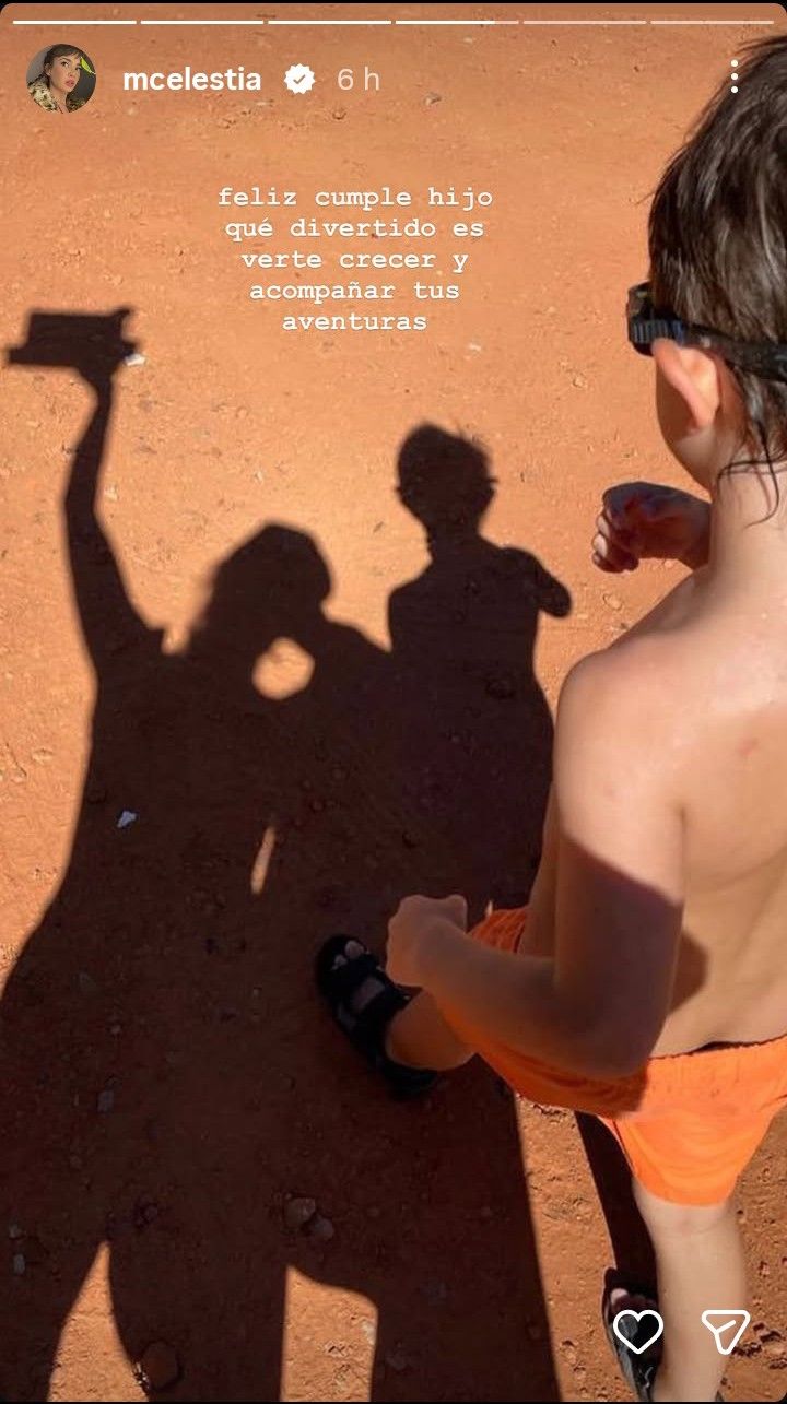 Celeste Cid y su hijo Antón