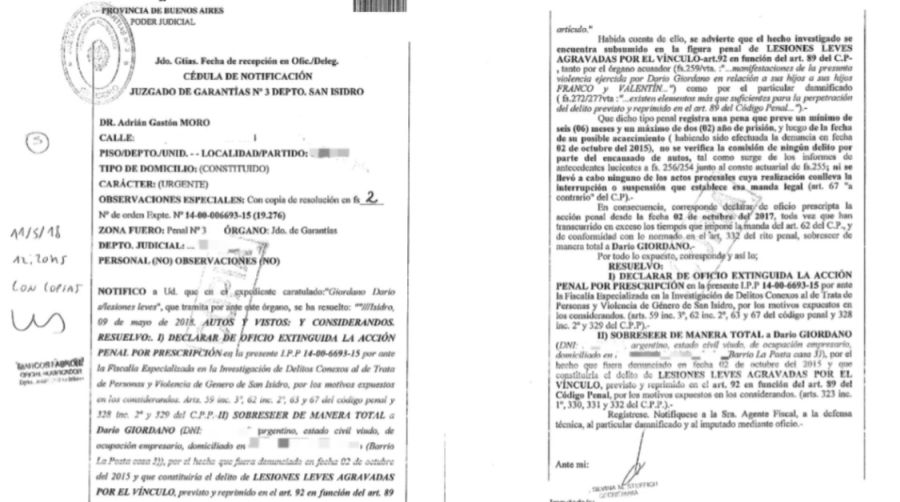 Darío Giordano sobreseído de la acción penal por prescripción