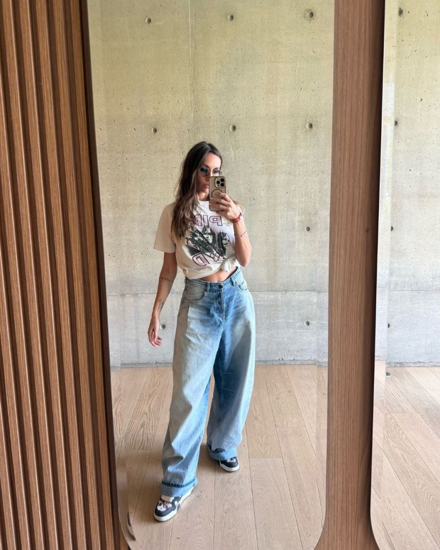 El look de Gisela Dulko