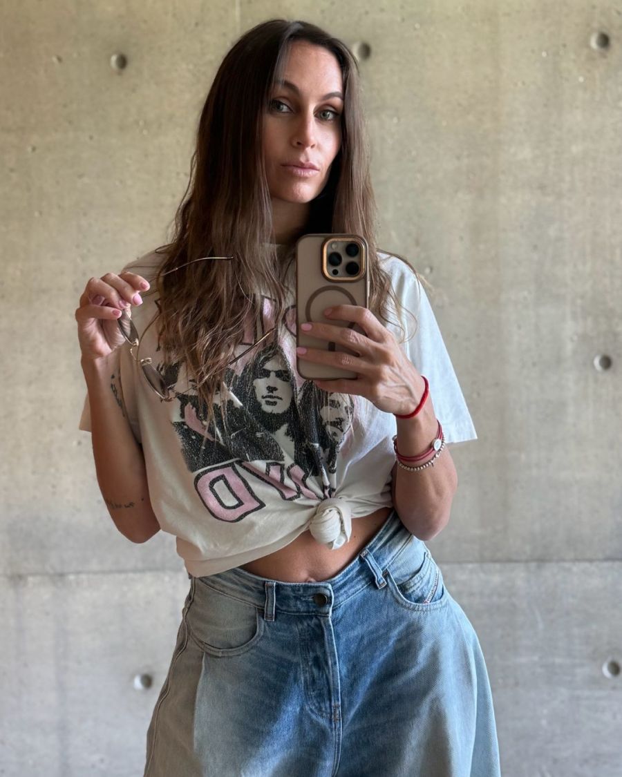 El look de Gisela Dulko