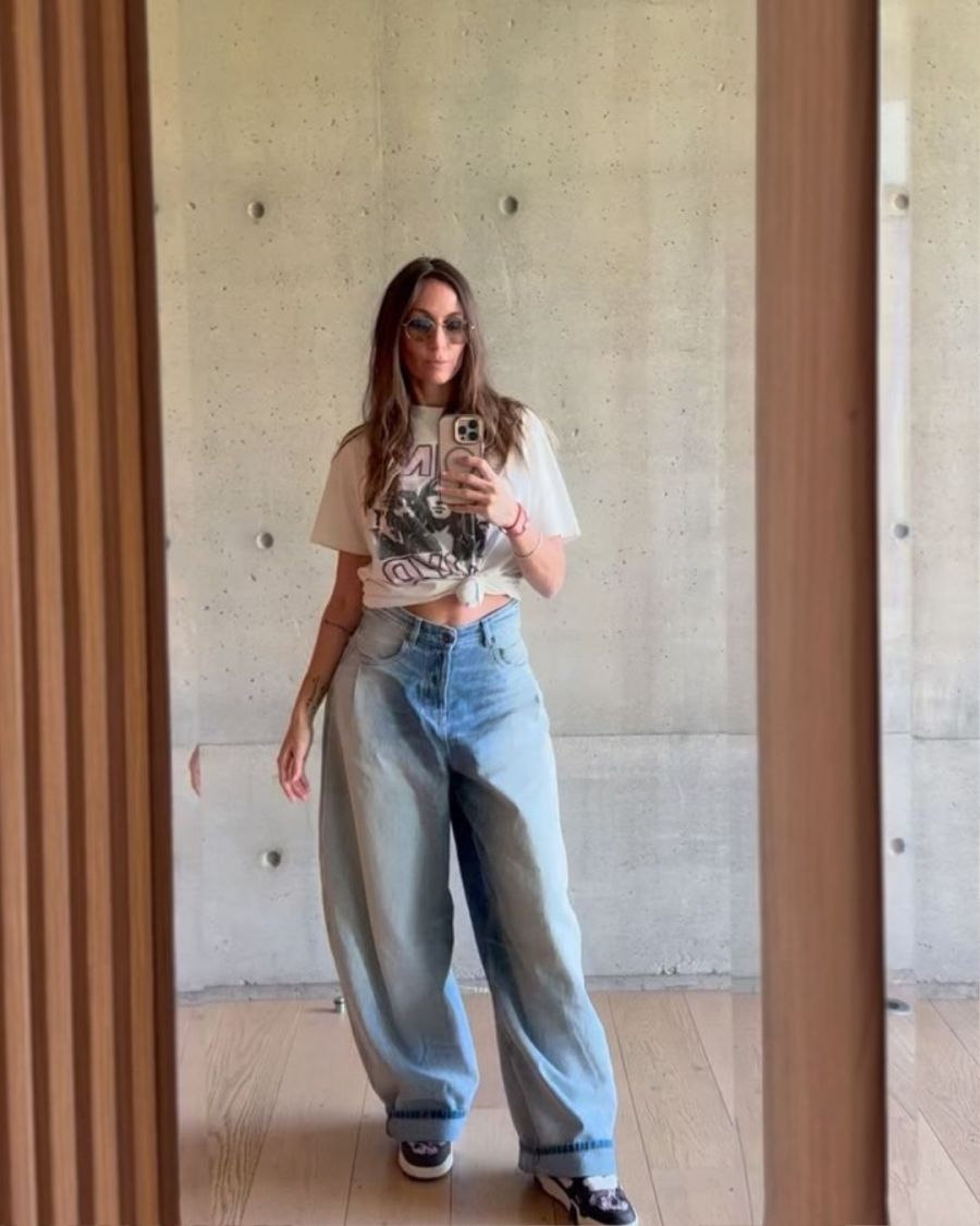 El look de Gisela Dulko