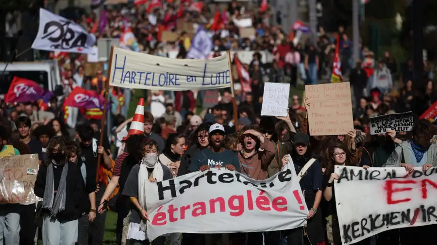 Protesta estudiantil en París