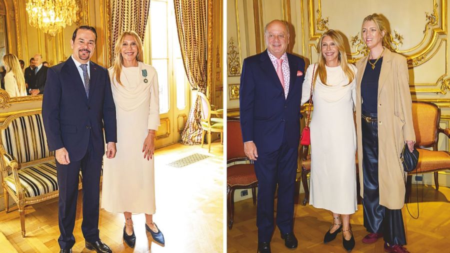 Amalia Amoedo condecorada en la Embajada de Francia