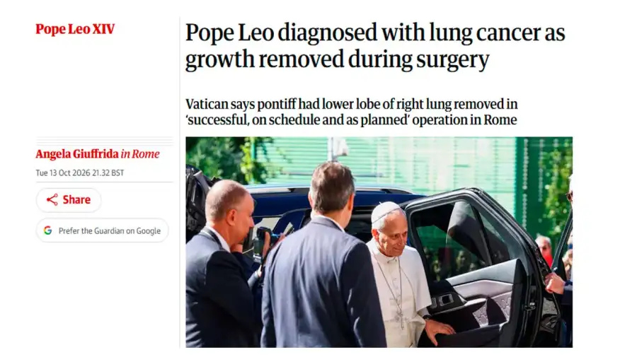 El Papa León en las portadas de diarios
